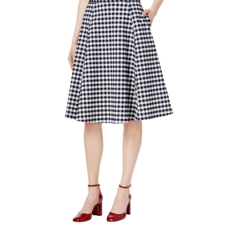 Maison Jules Gingham blue skirt